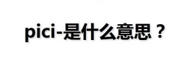 pici是什么意思