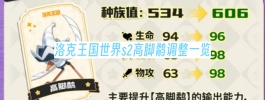 洛克王国世界s2高脚鹬调整一览