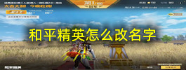 和平精英怎么改名字