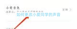 如何更改小爱同学的声音