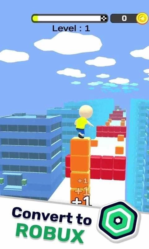 方块大师冲冲冲(Surfing Blocks! - Free Robux - Roblominer)游戏截图2