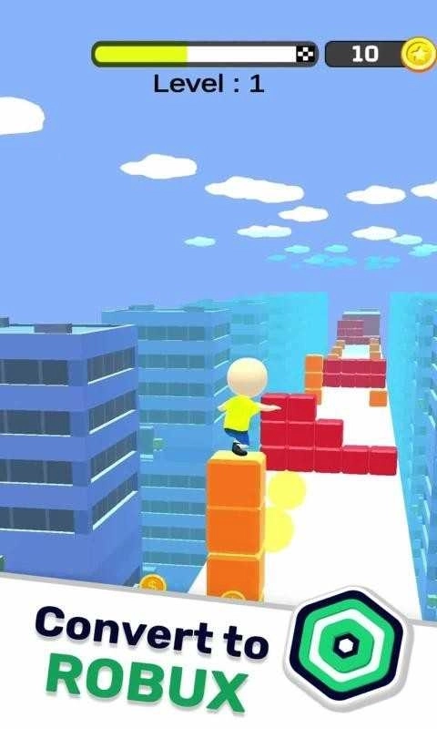 方块大师冲冲冲(Surfing Blocks! - Free Robux - Roblominer)游戏截图1