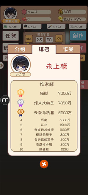 网络小说家模拟器截图2