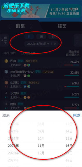 酷云eye实时收视率
