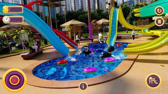 火柴人上坡水滑梯(Stickman uphill water slide -The)截图3