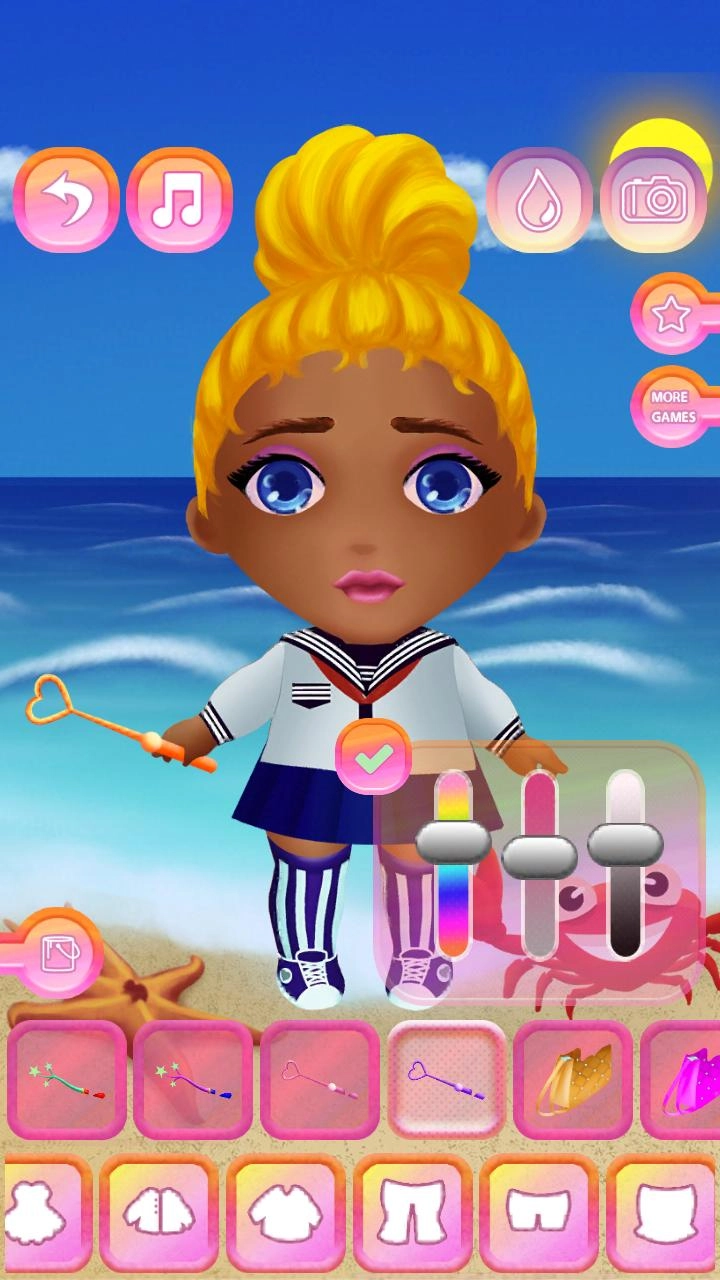 可爱女孩换装(Cute Dolls Dress Up)截图2