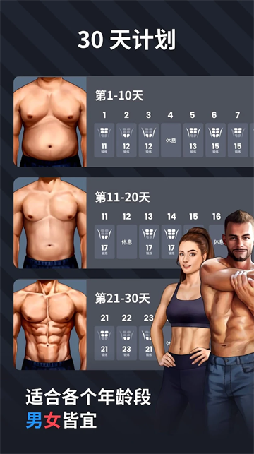 30天内练出六块腹肌截图5