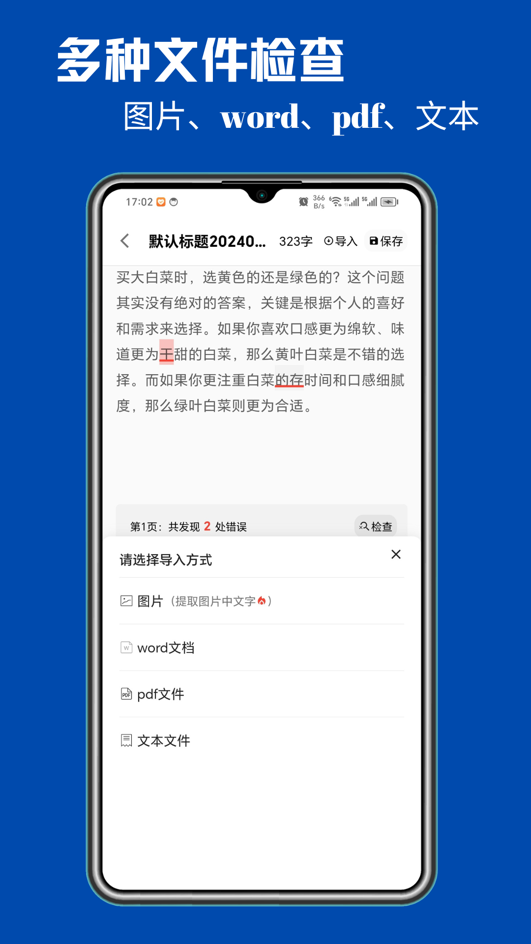 错别字检测器截图4