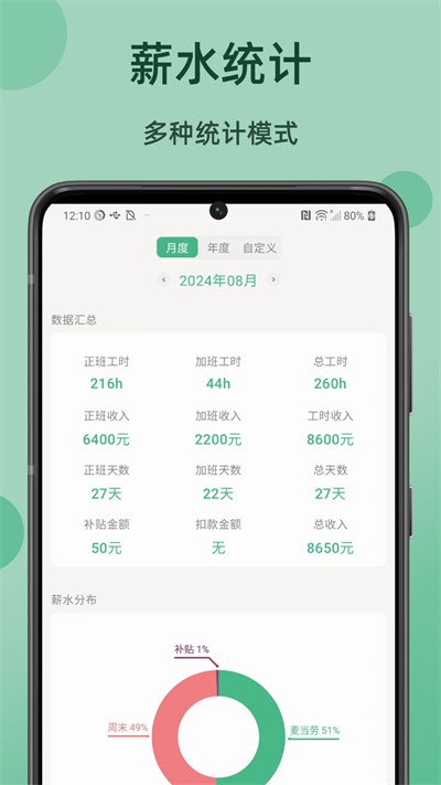 极简记工时app截图1
