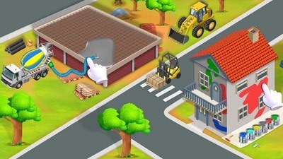 模拟挖掘机建房子截图1