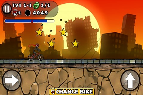 火柴人特技摩托游戏截图1