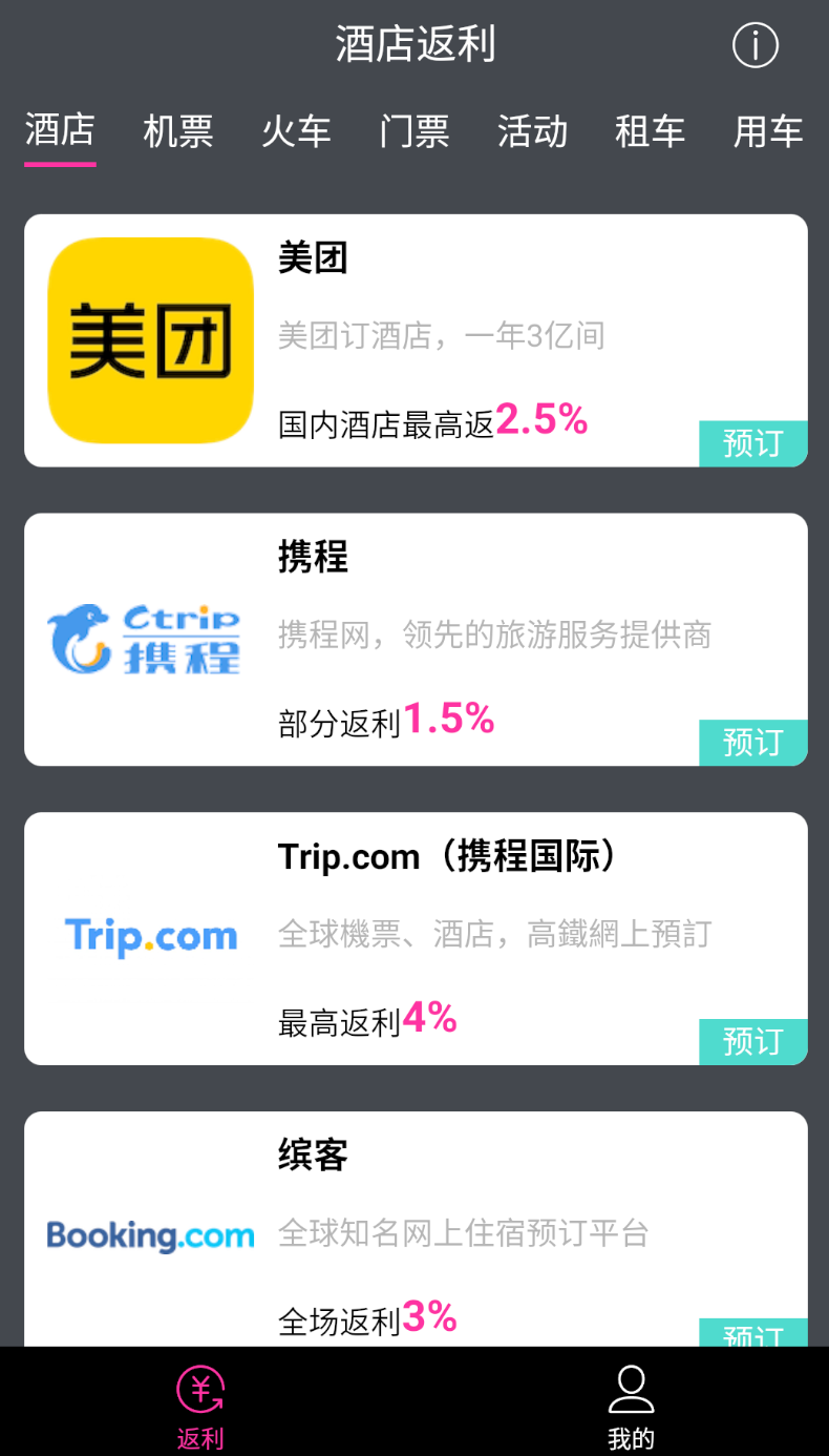 酒店返利截图3