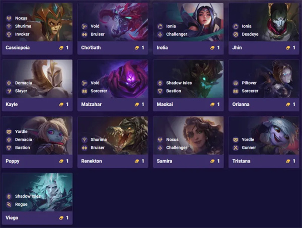 云顶之弈s9英雄一览表合集-云顶之弈s9英雄有什么